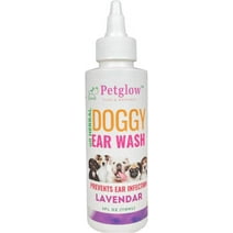 Petglow Dog Ear Cleaner Solution for Ear Infection, Yeast, Wax & Debris, Lavender 4 fl Oz