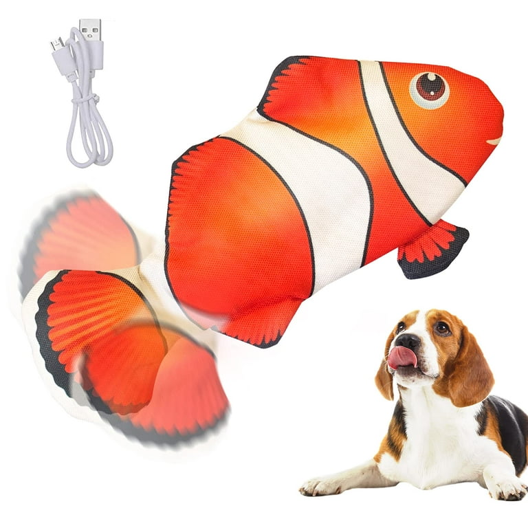 Petgravity Electric Moving Dog Fish Toy Realistic Flopping Fish