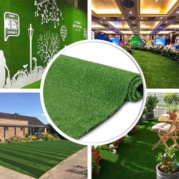 Petgrow Artificial Grass Turf 6FTx76FT, Dog Outdoor Indoor Balcony Garden Synthetic Grass Mat, Drainage Holes Faux Fake Grass Rug Carpet for Pets