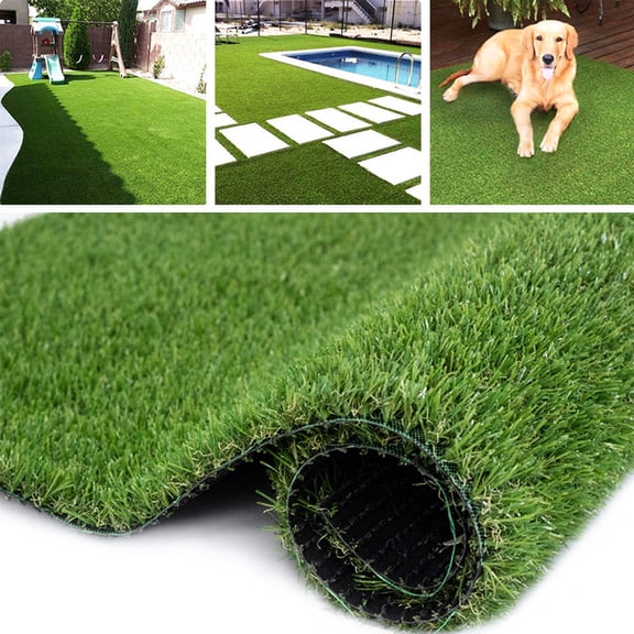 Petgrow Artificial Synthetic Grass Turf 1FTx10FT(10 Square FT) 0.8" Pile Height Indoor Outdoor Pet Dog Artificial Grass Mat Rug Carpet for Garden Backyard Balcony