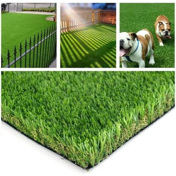 Petgrow Customized Sizes Artificial Grass Turf 4FTX6FT - Indoor Outdoor Garden Lawn Landscape Balcony Synthetic Turf Mat - Thick Fake Grass Pet Pad