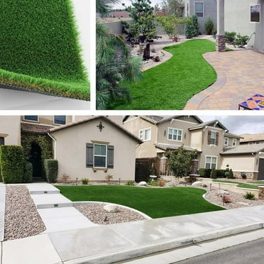 Petgrow Luxurious Artificial Grass Realistic Turf 1 X 39 Feet,1.57 Inch Pile Height Ultrathick Indoor/Outdoor Dog Fake Faux Grass,Synthetic Grass Rug Garden Landscape Patio,Drainage Holes