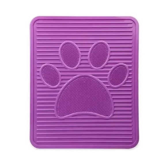 Petguin Cat Litter Mat - Waterproof, Non-Slip, Soft & Durable, Easy to Clean, Large Size - Violet