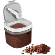 Pethiy Airtight Coffee Bean Storage Container with Scoop, BPA-Free Plastic Food Canister for Ground Coffee, Spices, Herbs & Snacks