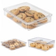 thumbnail image 1 of Pethiy Refrigerator Organizer, Food Storage Container, Airtight Cookie Containers with Lid – Clear Bins for Holiday Cookies, Christmas Baking, Thanksgiving Leftovers, Seafood & Vegetables, 1 of 9
