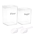 thumbnail image 1 of Pethiy Airtight Food Storage Containers with Lids, Food Jar Canisters for Flour, Sugar, Rice, Food Storage for Kitchen Pantry Organization 2 Pcs Set 4L&5L, BPA Free, 1 of 7