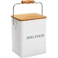 thumbnail image 1 of Pethiy Dog Food Storage Container Dog Treats Jar, Farmhouse Dog Food Containers, Dog Food Bin with Wooden Lid/Handle/Sevice Scoop,Hold 5-6 Lbs, 1 of 6
