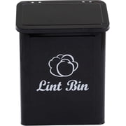 Pethiy Metal Lint Bin for Laundry Room, Magnetic Lint Bin, Wall Mounted Lint Box Holder, Washer Dryer Trash Can with Lid, Modern Farmhouse Laundry Room Decor, Organization & Storage-Black