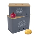 thumbnail image 1 of Pethiy Potato and Onion Storage Canisters - 2-Pack Kitchen Storage Bin Set, Durable Potato Storage Box with Aerating Holes for Freshness and Long Shelf Life,Gray, 1 of 6