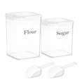 thumbnail image 1 of Pethiy Airtight Food Storage Containers with Lids, Food Jar Canisters for Flour, Sugar, Rice, Food Storage for Kitchen Pantry Organization 2 Pcs Set 4L&5L, BPA Free, 1 of 7