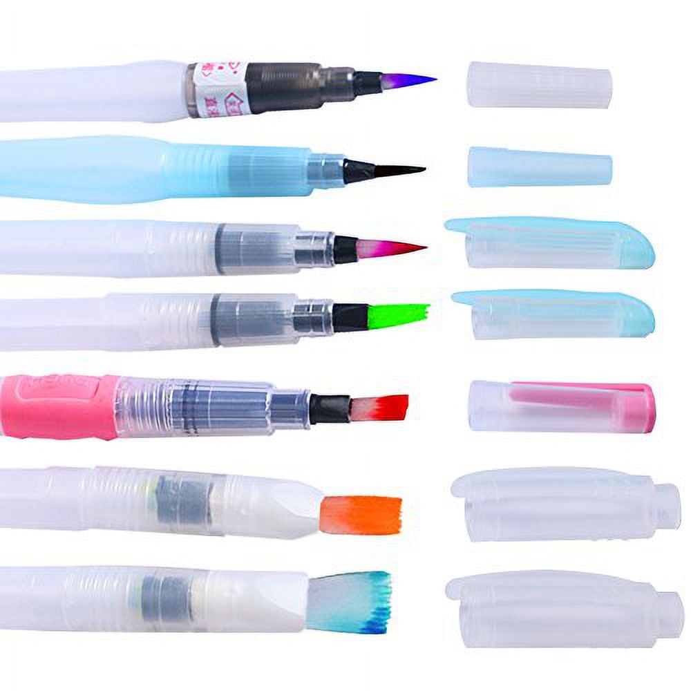 Petift Water Coloring Brush Pens,Set of 7 Watercolor Painting Brushes