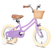 Petimini 12 Inch Kids Bike for 2 3 4 Years Old Little Girls Retro Vintage Style Bicycles with Training Wheels and Bell, Mint Green