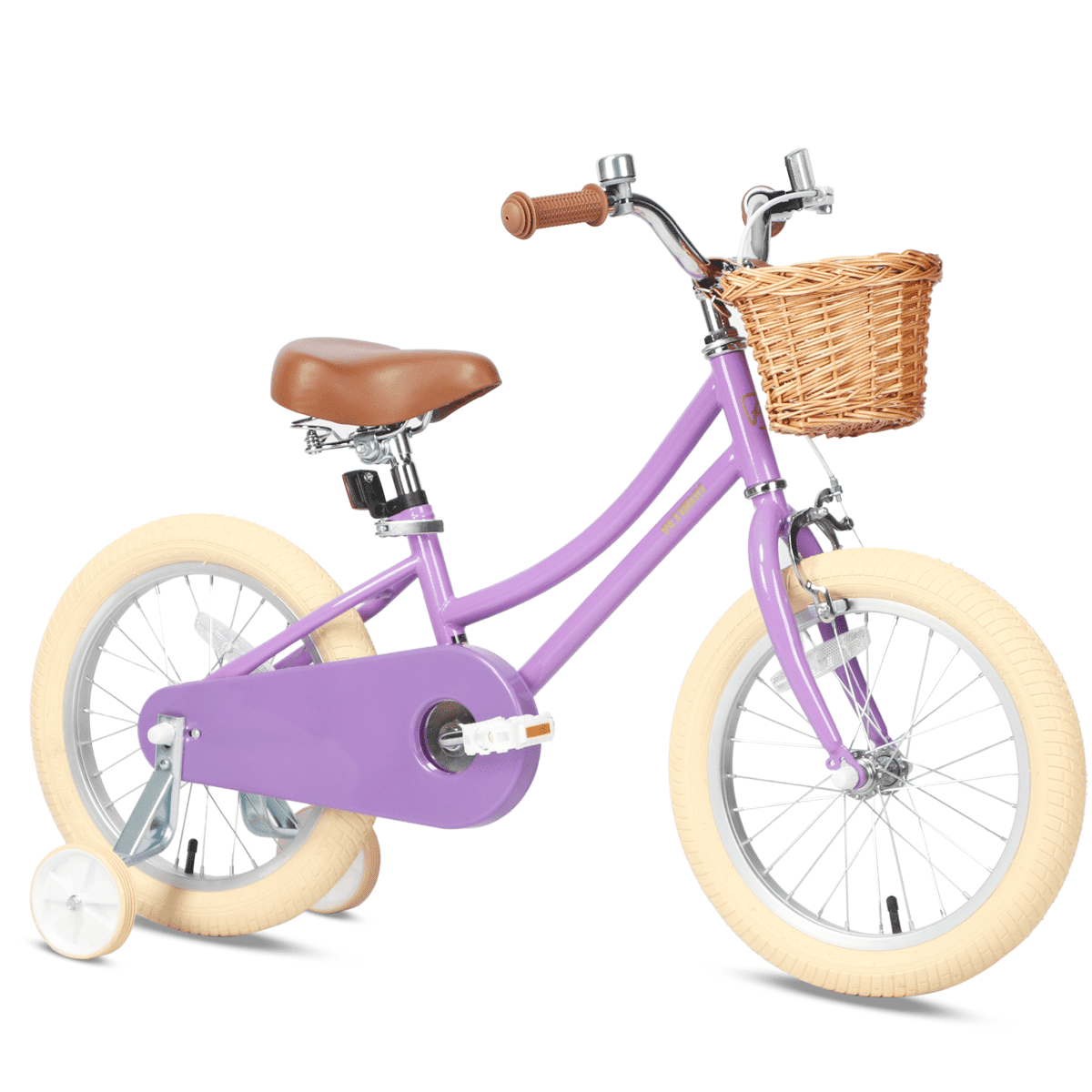 Free Shipping Petimini 16 Inch Kids Bike for 4 5 6 7 Years Old Little Girls Retro Vintage Style Bicycles with Training Wheels and Bell purple Walmart