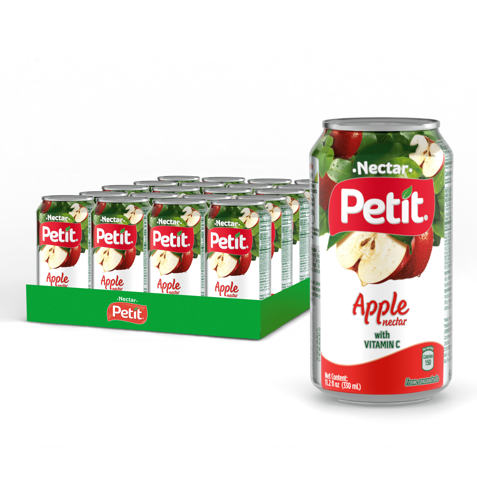 Petit Apple Nectar, 330 ml Cans (Pack of 24) – Refreshing Fruit Juice Beverage