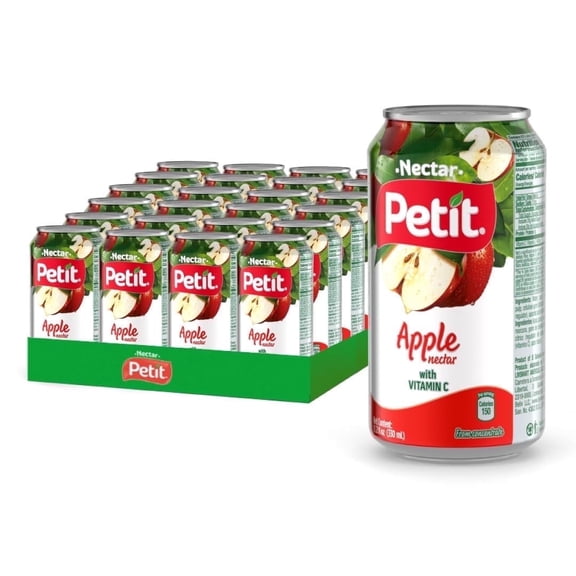 Petit Apple Nectar, 330 ml Cans (Pack of 24) – Refreshing Fruit Juice Beverage