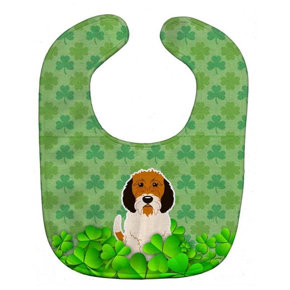 Petit Basset Griffon Veenden Shamrocks Baby Bib