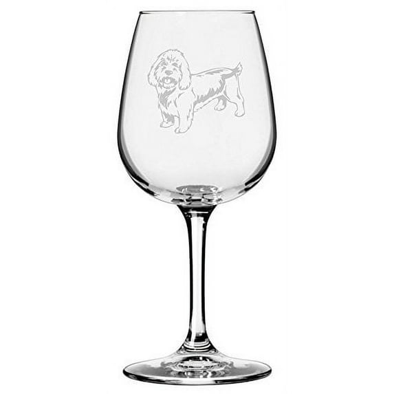 Petit Basset Griffon Vendeen Dog Themed Etched 12.75oz Libbey Wine Glass