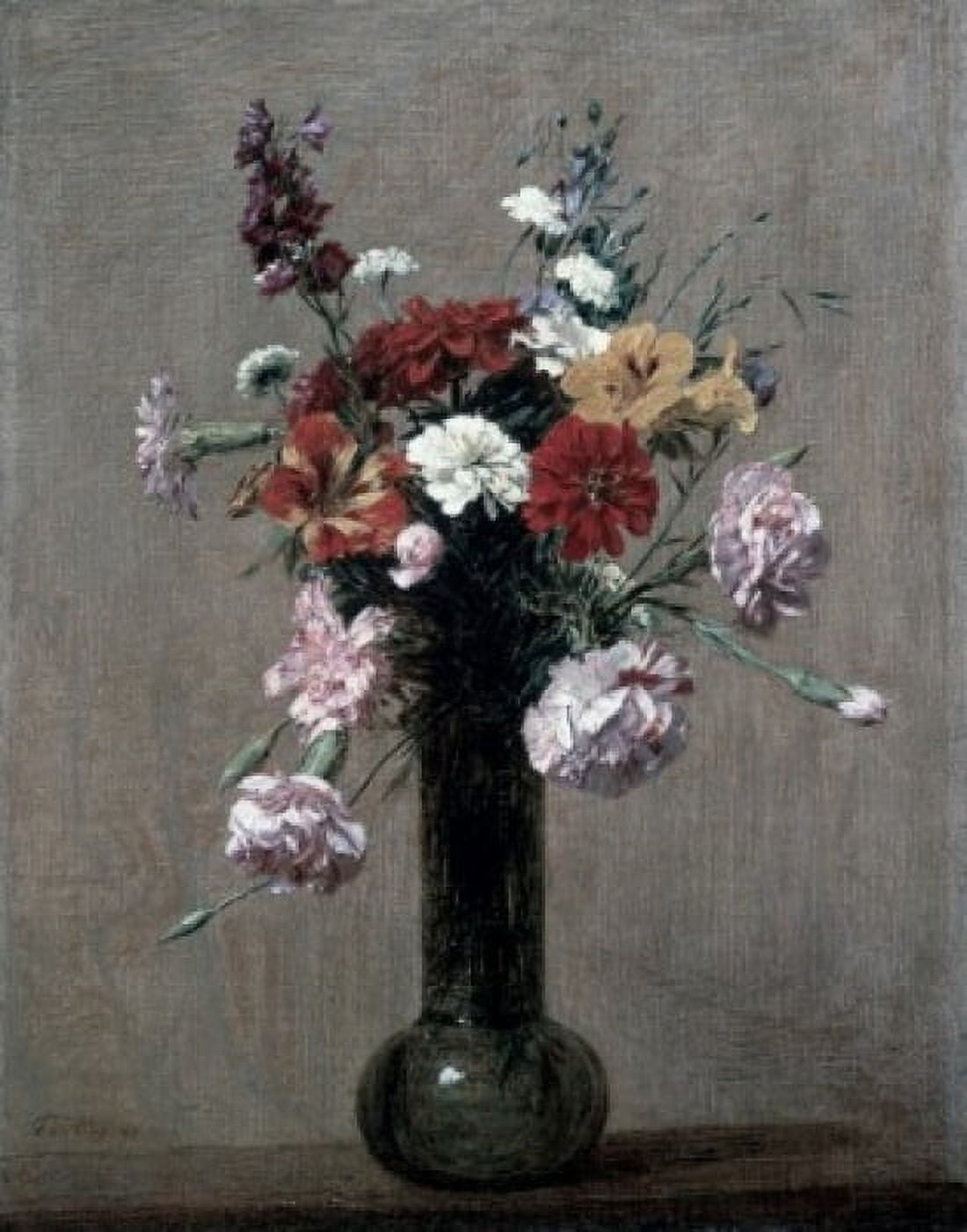 Petit Bouquet by Henri Fantin-Latour oil on canvas circa 1891 (1836-1904) Canvas Art - Henri Fantin-Latour (24 x 36)