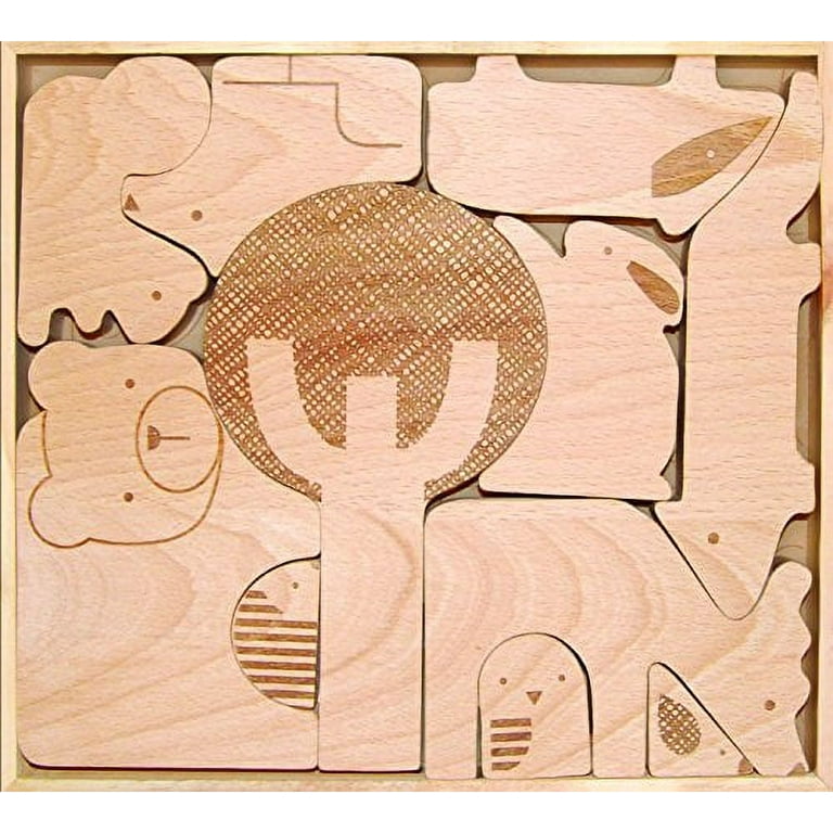 Petit collage store wooden puzzle