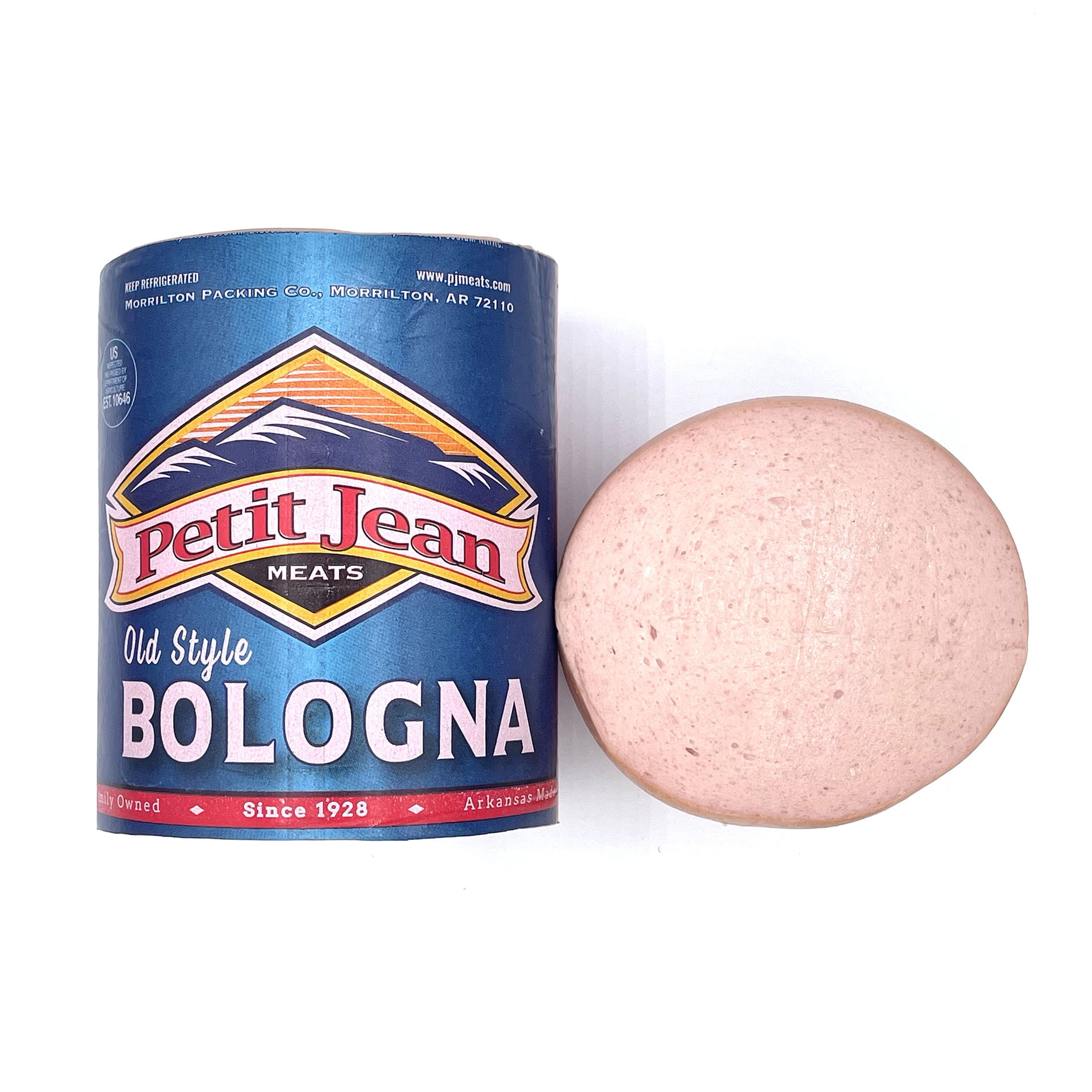 Petit Jean Meats Gluten Free, Old Style Pork and Beef Bologna, Fully Cooked, Vacuum Packed, Deli Sliced