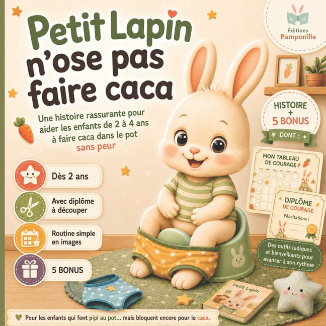 Petit Lapin n'ose pas faire caca: Une histoire rassurante pour aider les enfants de 2 Ã  4 ans Ã  faire caca dans le pot s, (Paperback)
