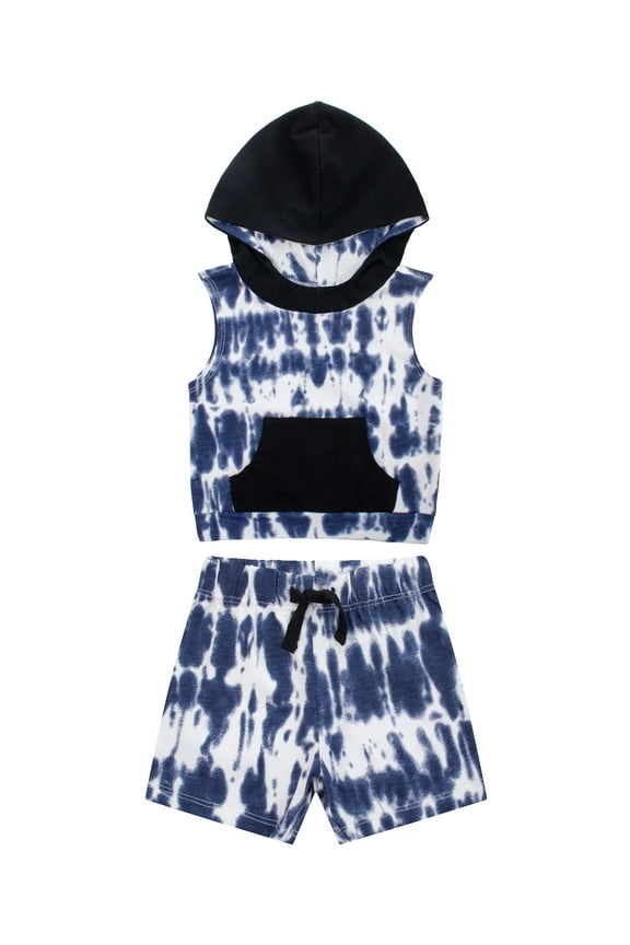Baby Boy 2 Piece Short Set - Navy