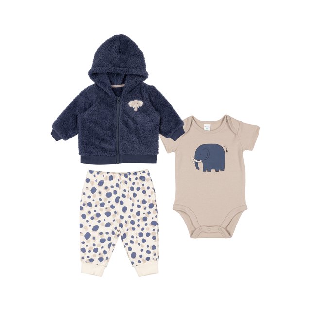 Petit Lem Baby Boy 3 Pc Hoodie Outfit Set, Sizes 3 Months24 Months