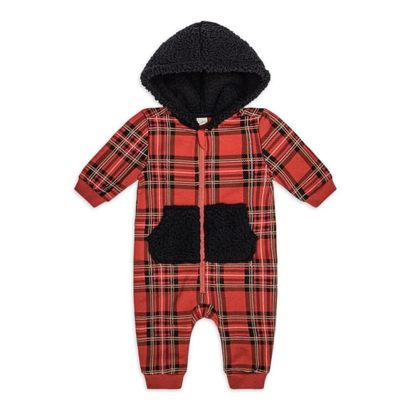 Petit Lem Baby Boy Hooded Playsuit (3M-12M)