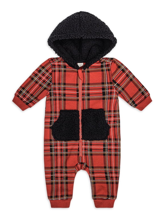 Baby Boy Hooded Playsuit (3M-12M)