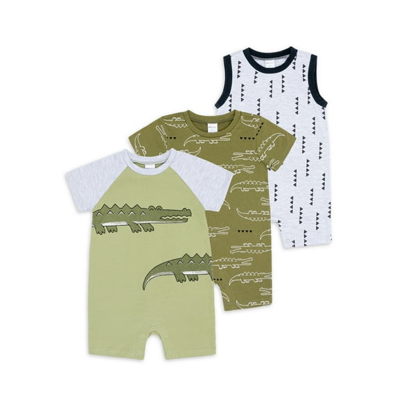 Petit Lem Baby Boy Romper Set, 3-Piece, Sizes 3M-24M