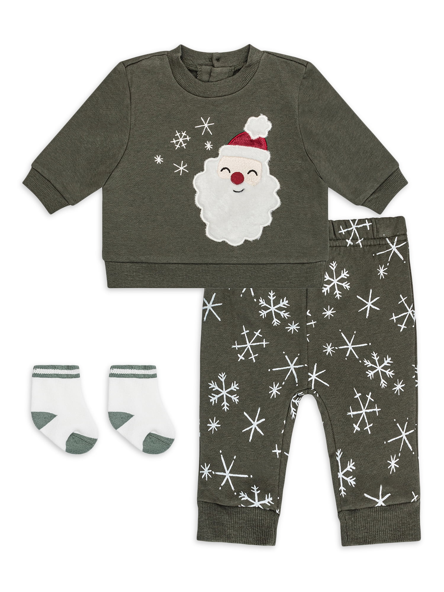Petit Lem Baby Boy Three-Piece Sweatshirt Set (3M-24M)