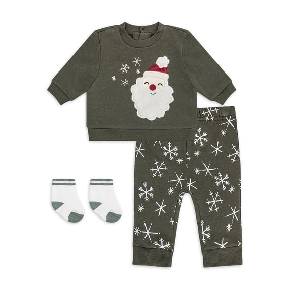 Petit Lem Baby Boy Three-Piece Sweatshirt Set (3M-24M)