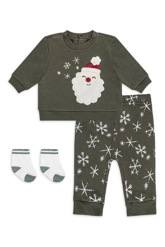 Baby Boy Three-Piece Sweatshirt Set (3M-24M)