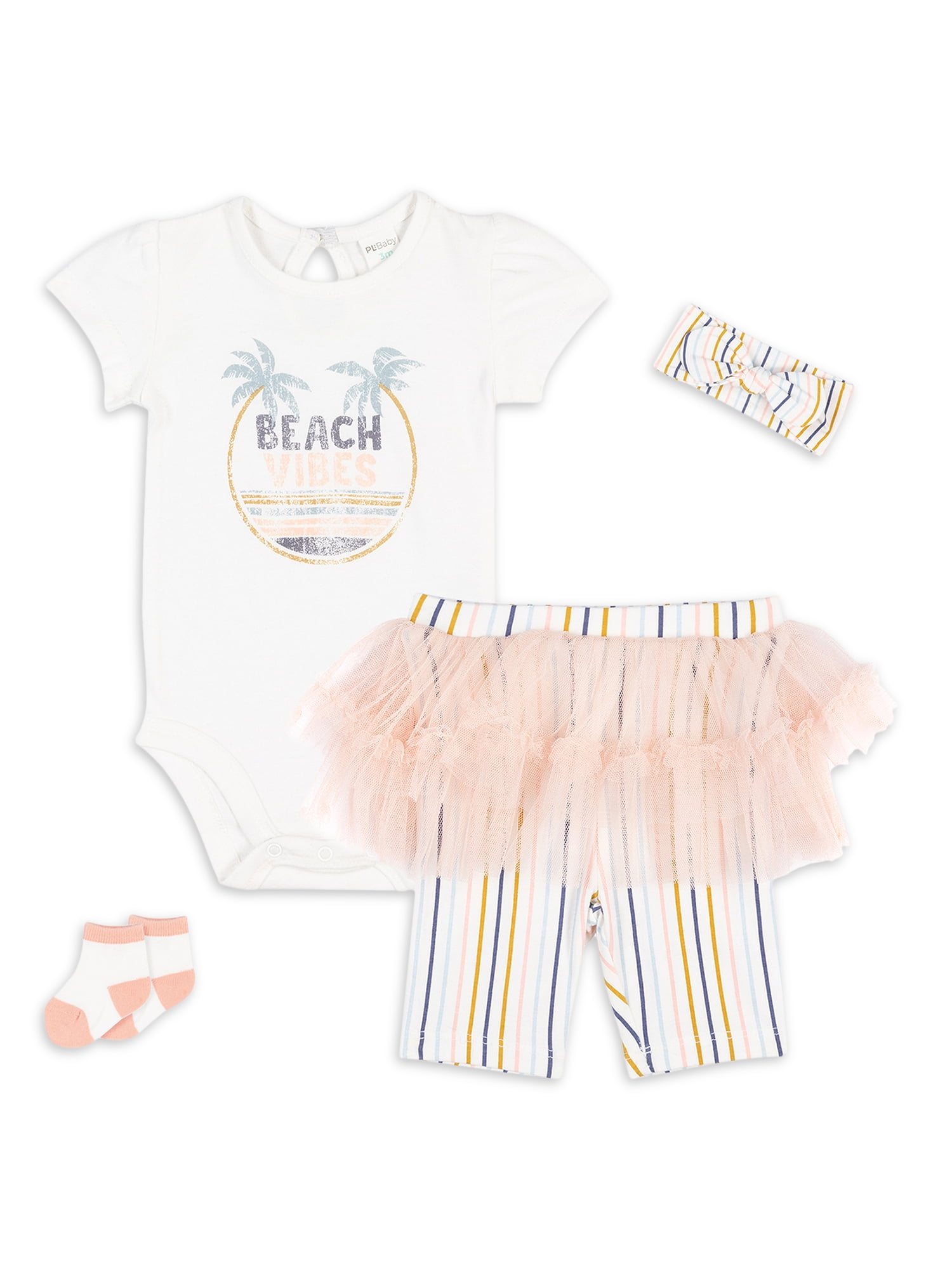 Petit Lem Baby Girl 4 PC Legging Pant Set, Sizes 3 Months-9 Months