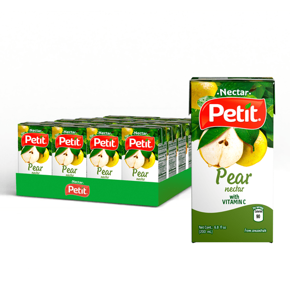 Petit Pear Nectar, 200 ml (Pack of 24) – Refreshing Tropical Fruit Beverage