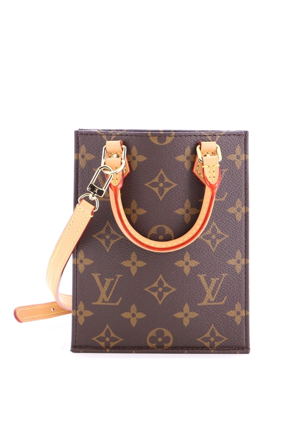 Pre-Owned Petit Sac Plat Bag Monogram Canvas By Rebag