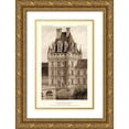 thumbnail image 1 of Petit, Victor 10x14 Gold Ornate Wood Framed with Double Matting Museum Art Print Titled - Sepia Chateaux VIII, 1 of 4