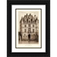 thumbnail image 1 of Petit, Victor 22x32 Black Ornate Wood Framed with Double Matting Museum Art Print Titled - Sepia Chateaux V, 1 of 4