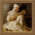 thumbnail image 1 of Petit taleb (Poete arabe) 20x20 Gold Ornate Wood Framed Canvas Art by Chasseriau, Theodore, 1 of 2