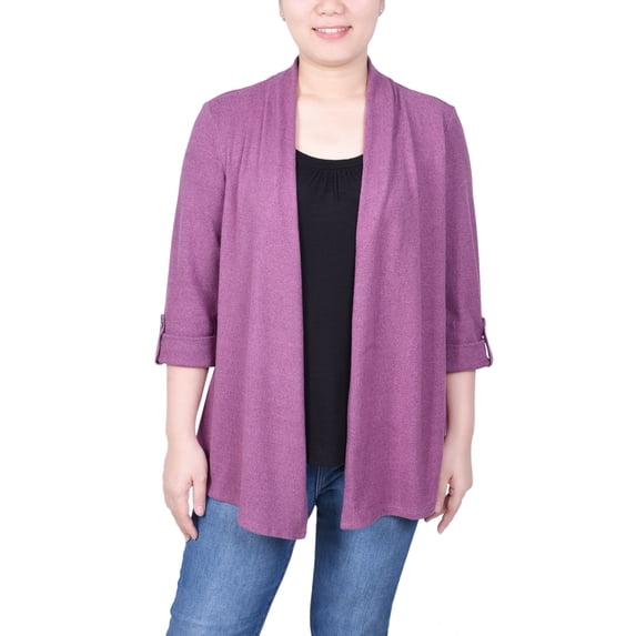 Petite 3/4 Sleeve Two In One Top