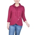 thumbnail image 1 of Petite 3/4 Slv Top With Grommet Hem, 1 of 3