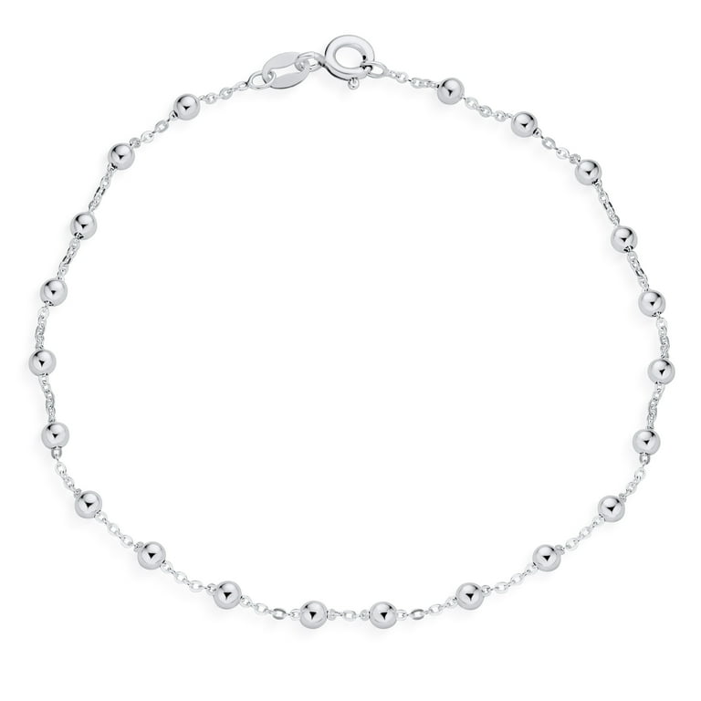 10 inch sterling sale silver ankle bracelet