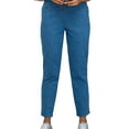thumbnail image 1 of Alfred Dunner Womens Mid Rise Modern Fit Straight Leg Jeans, Blue, Petite, 18P, 1 of 5