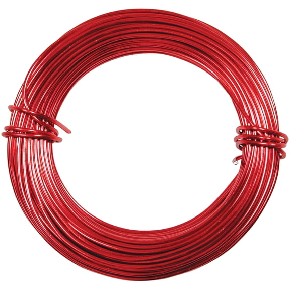 Petite Aluminum Wire 18 Gauge 39' Coil-Red