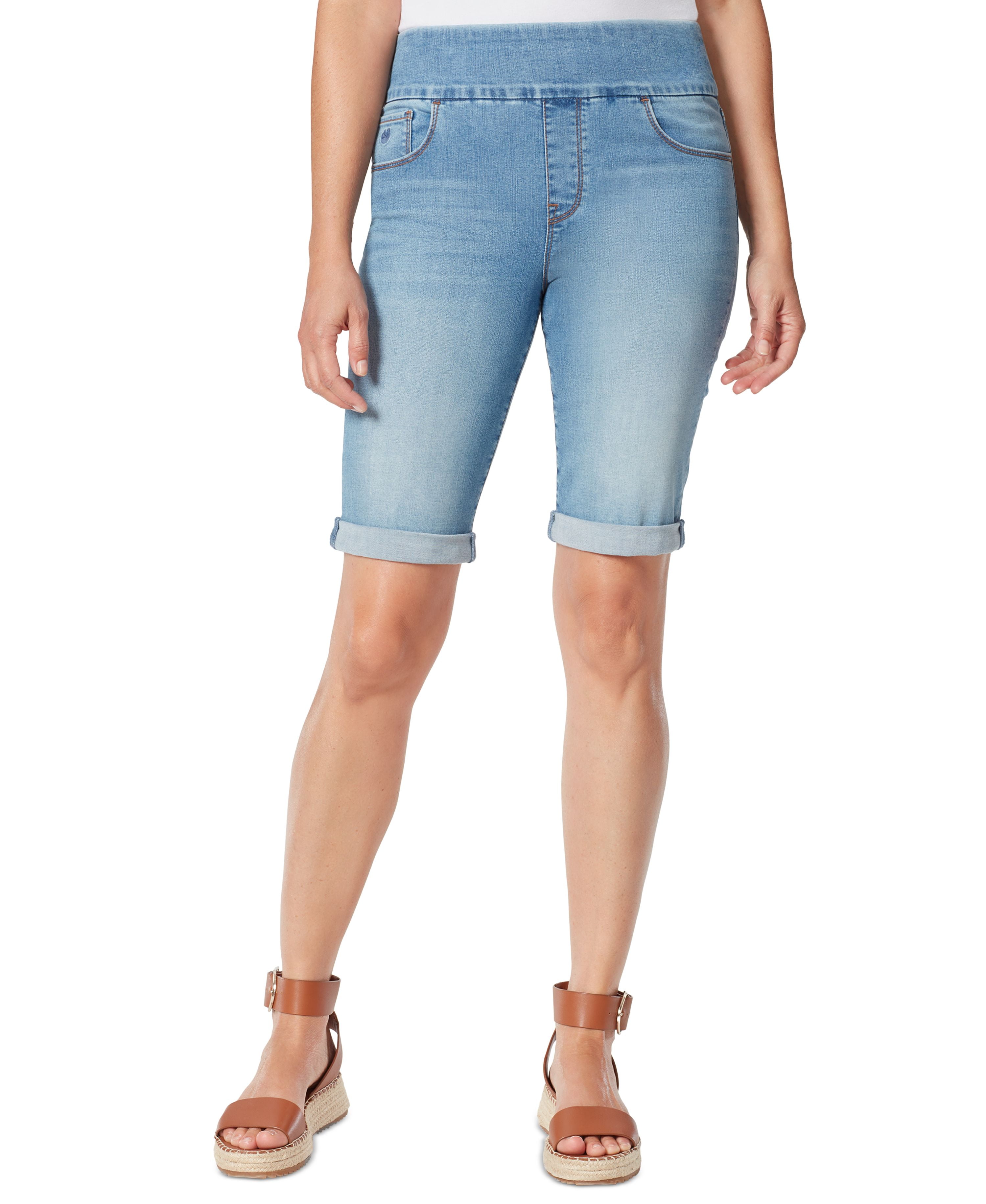 The Amanda Denim Pocket Shorts-Dark