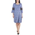 thumbnail image 1 of Petite Bell Sleeve Crochet Sleeve Trim Dress, 1 of 4
