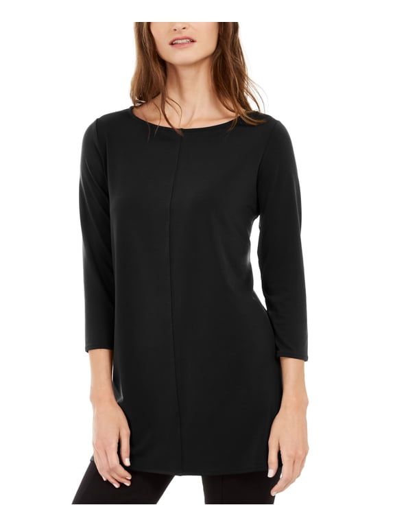 Petite Boat-Neck Tunic Deep Black PXS