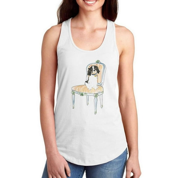 Petite Chien I Racerback Tank Women -June Erica Vess Designs, Female x-Small