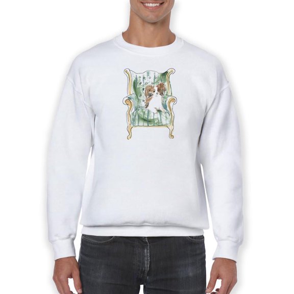 Petite Chien Iii Sweatshirt Men -June Erica Vess Designs, Male 4X-Large