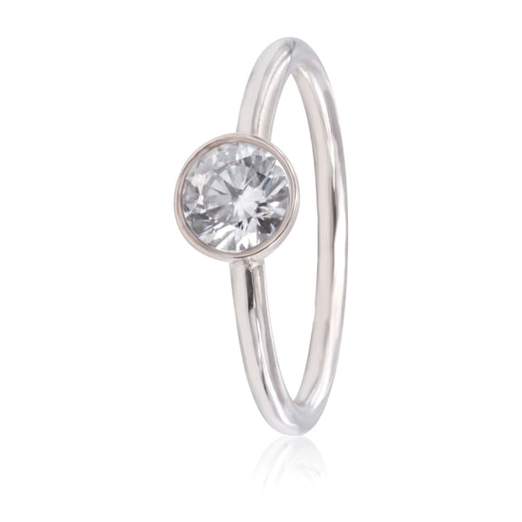 Petite Circle, Clear CZ Ring sz 60 191043CZ-60